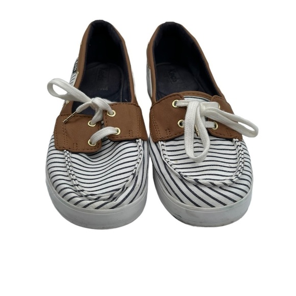Keds Charter Breton Blue White Striped Boat Shoes Size 7 Women's - Picture 3 of 8